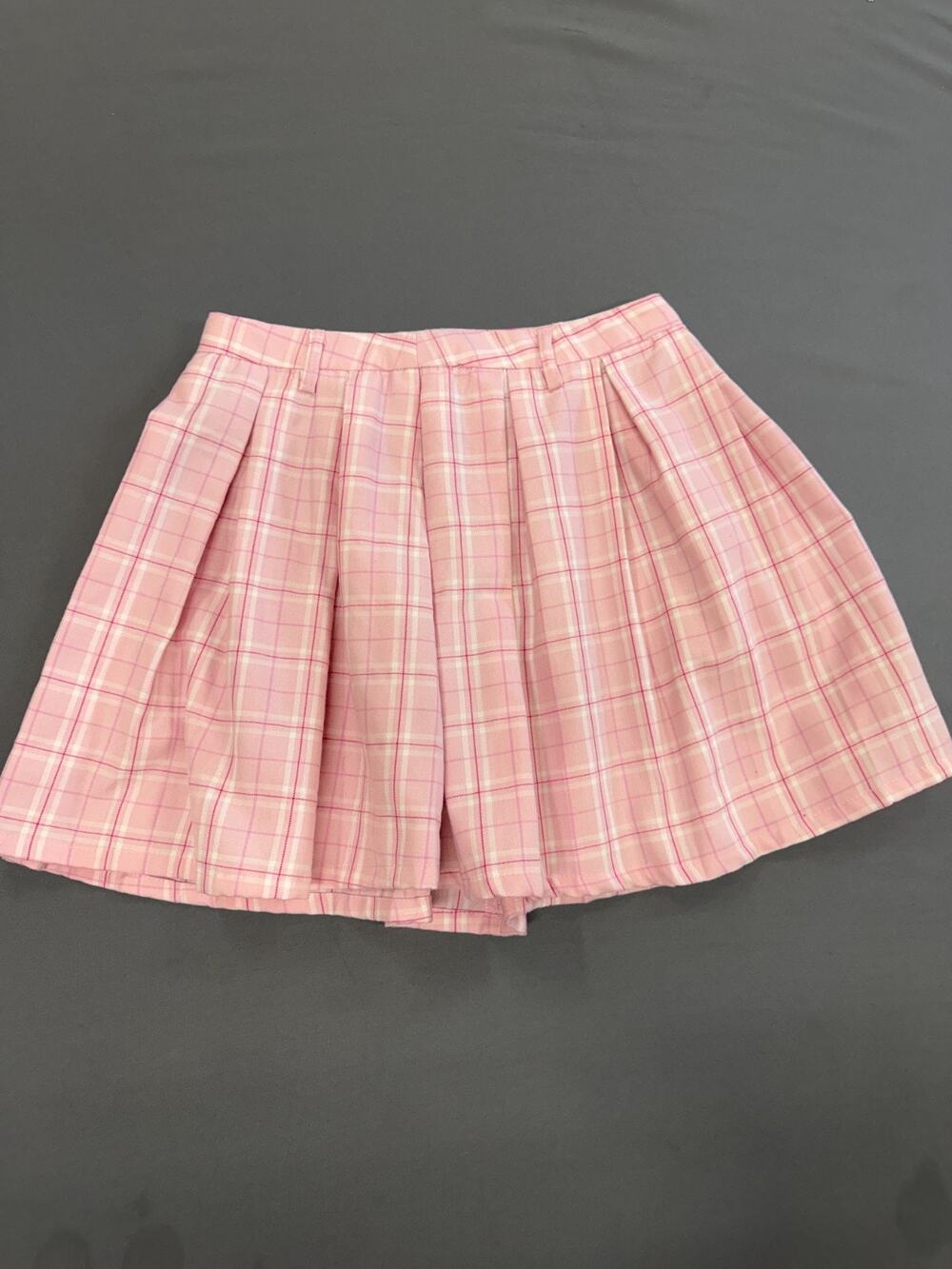 Hot Topic Plaid Pleated Mini Skirt Womens M Pink white Y2K Goth Emo Punk Academi